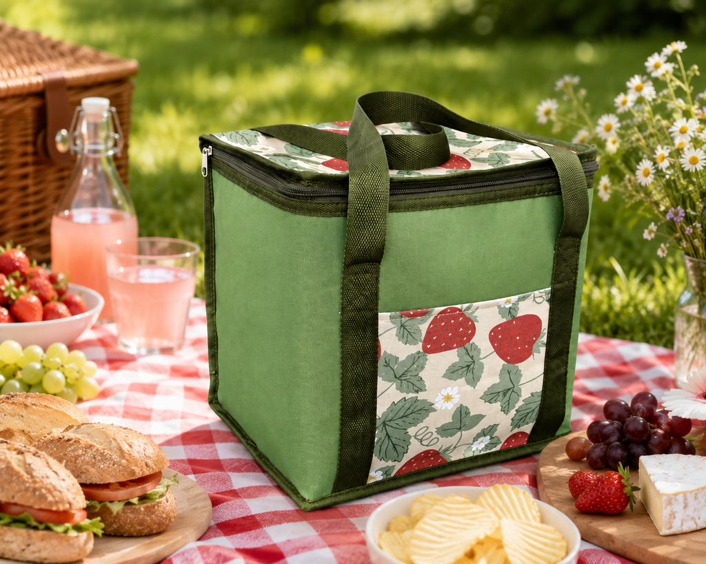 Strawberry Insulated Cooler Bag - 12 Litre Capacity