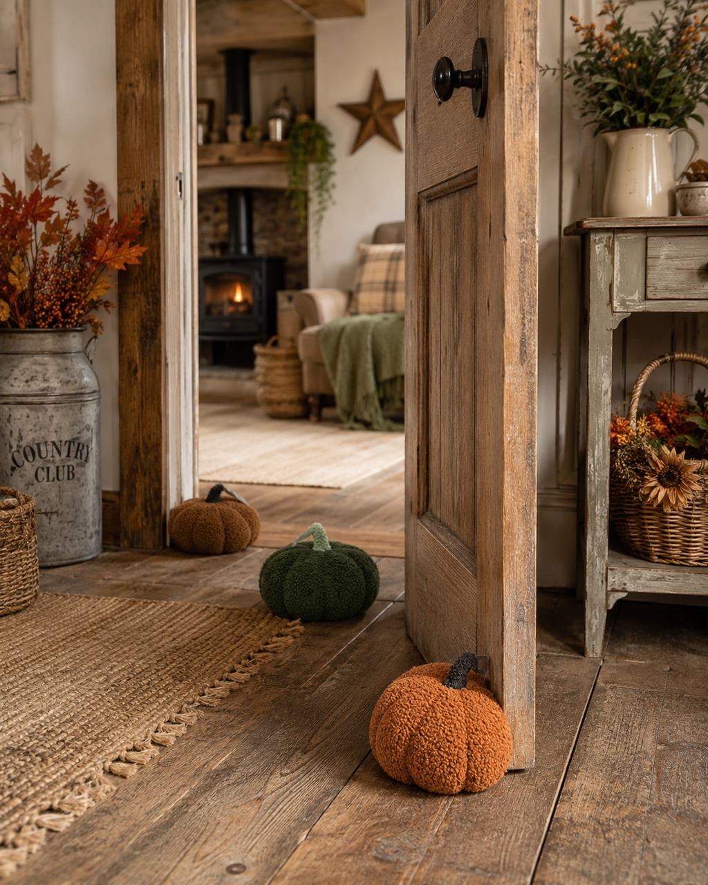 Pumpkin Autumnal Design Novelty Door Stops – Assorted Colours