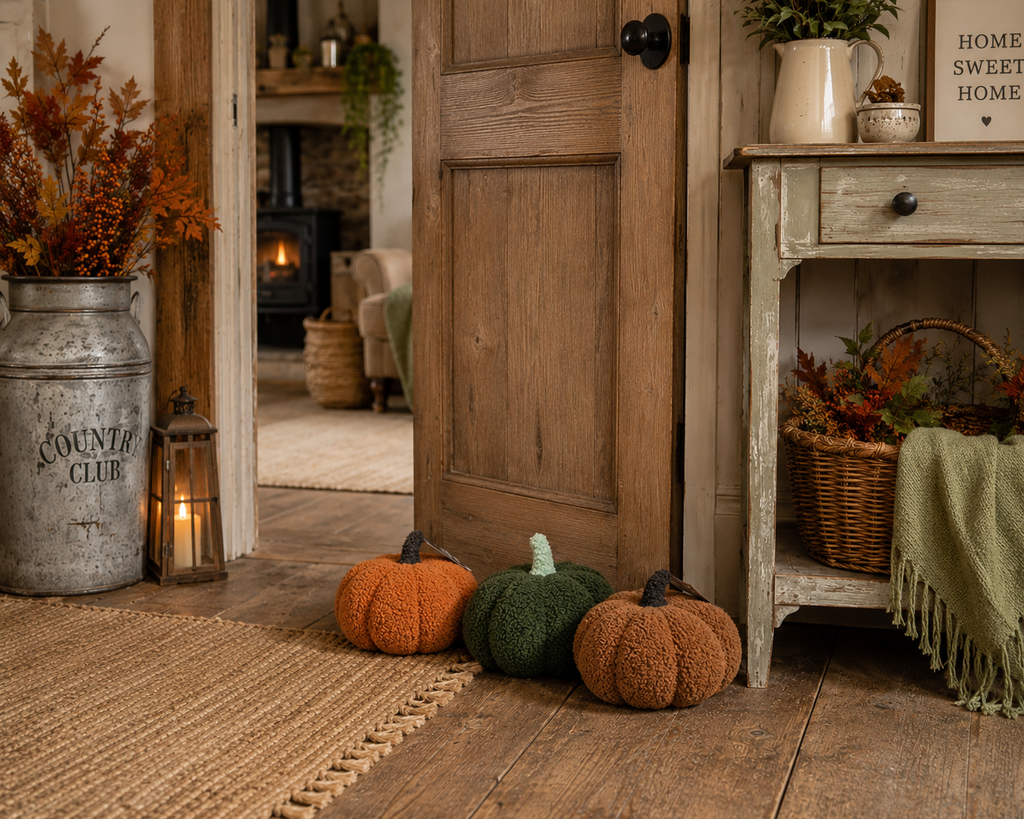 Pumpkin Autumnal Design Novelty Door Stops – Assorted Colours