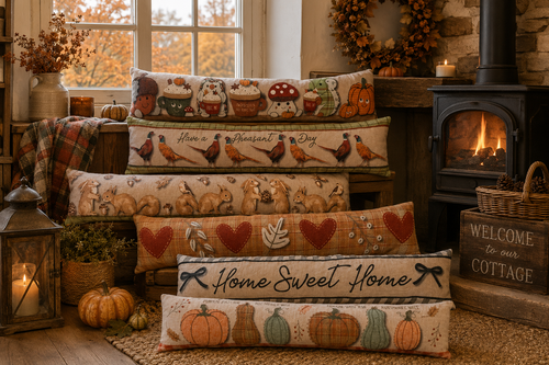 Autumnal Design Printed Plush Draught Excluders – Assorted Designs