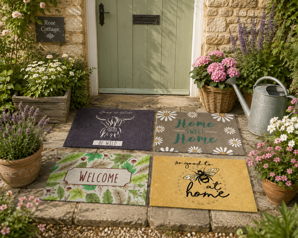 Country Club Collection Coir Door Mats – Rustic Indoor / Outdoor Entrance Mats