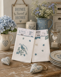 Country Club Collection Bird Print 100% Cotton Tea Towels – 3 Pack Kitchen Towels – Home Sweet Home Design