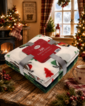 Pack of 2 Christmas Kisses Highland Cow Fleece Throws – 120 x 150cm