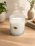 Hand-Poured Dove Scented Candle 100g – Frosted Glass Jar
