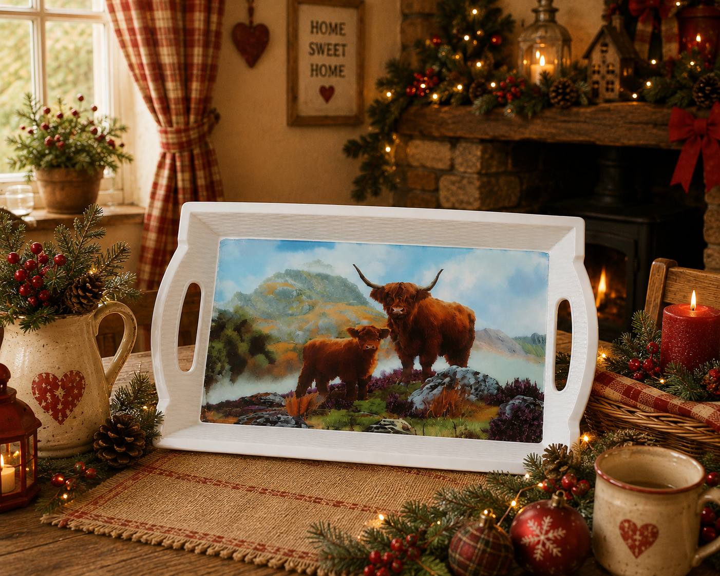 Highland Cow Melamine Sandwich tray