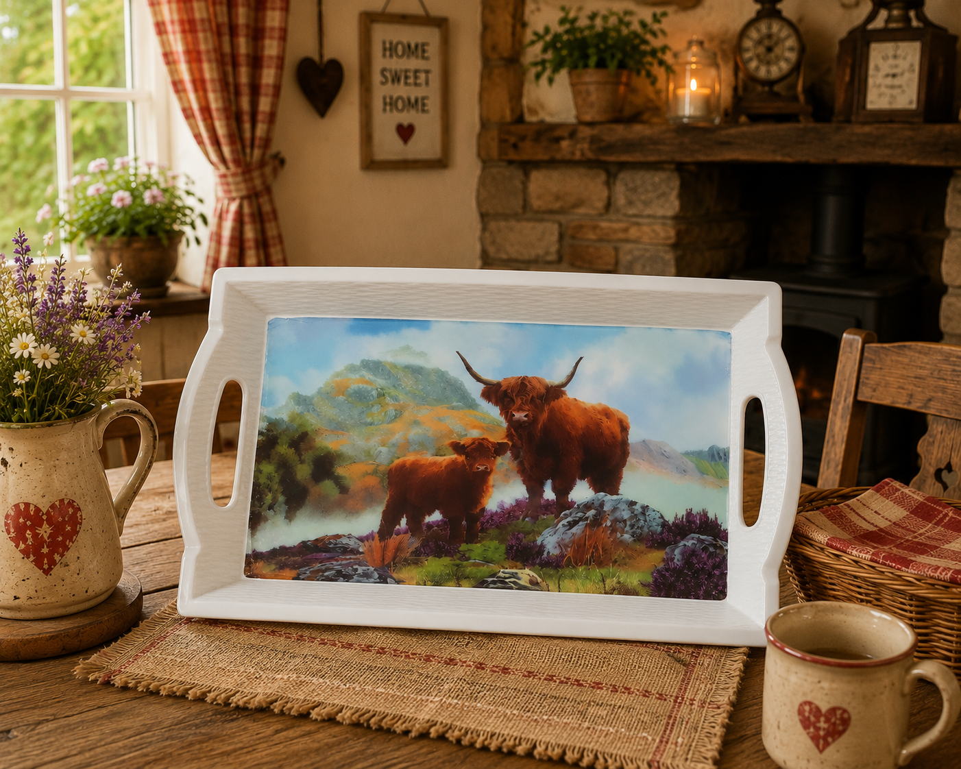 Highland Cow Melamine Sandwich tray